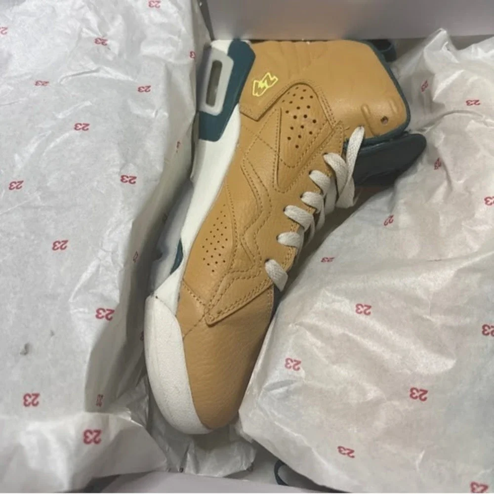 Jordan MVP Golden Wheat Deep Teal Mens Basketball Sneakers DZ5577-700 Size 6.5Y